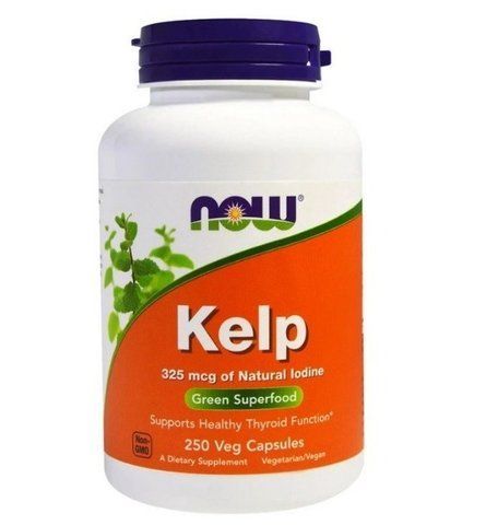 Дієтична добавка Now Foods Kelp 325 mcg 250 капсул 733739026750 фото