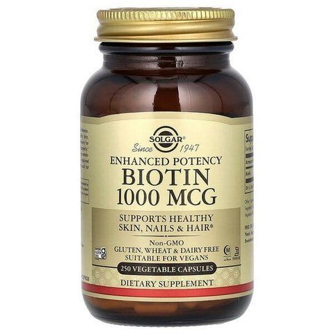 Биотин Solgar Biotin 1000 mcg, 100 капсул 033984003118 фото