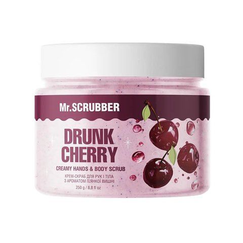 Крем-скраб для рук і тіла з ароматом п&rsquo;янкої вишні Mr.Scrubber Drunk Cherry, 250 г 4823109701731 фото