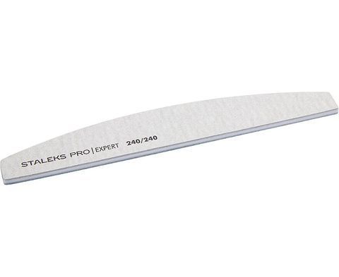 Пилка півмісяць мінеральна для нігтів Staleks Pro Expert, 240/240 грит 4820241060542 фото