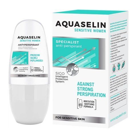 Антиперспірант Aquaselin Sensitive Women Antyperspirant жіночий для чутливої шкіри проти підвищеної пітливості 50 мл 5900116043753 фото