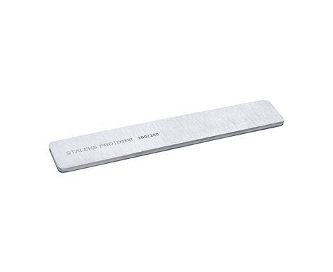 Пилка широка пряма мінеральна для нігтів Staleks Pro Expert, 180/240 грит 4820241060580 фото