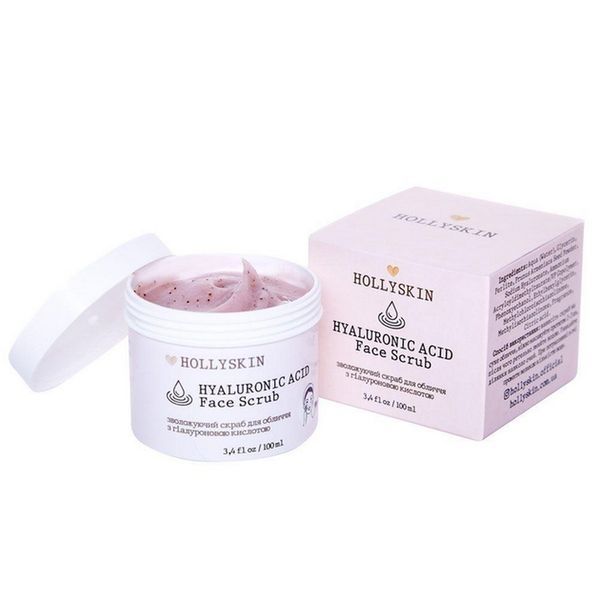 Скраб для обличчя з гіалуроновою кислотою HOLLYSKIN Hyaluronic Acid Face Scrub, 100 мл 4823109700710 фото