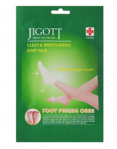 Маска-носки для пилинга ног JIGOTT CLEAN&MOISTURIZING FOOT PACK, 1 пара 8809541280115 фото