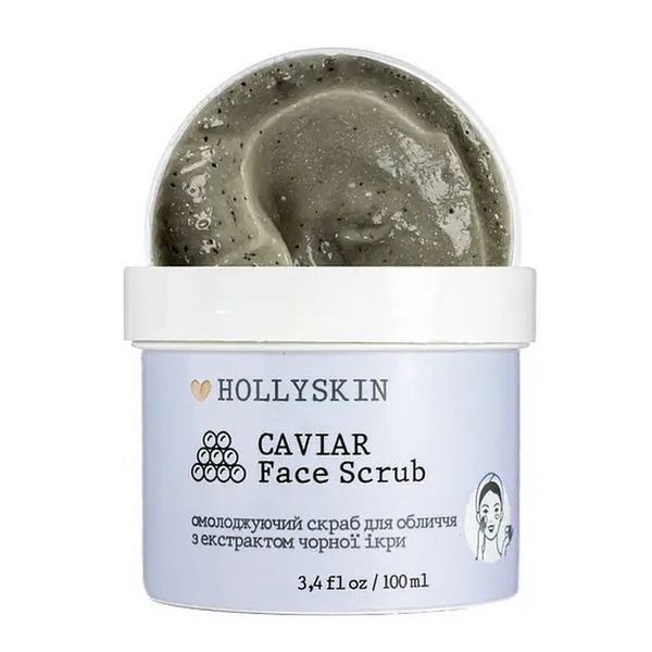 Скраб для лица с экстрактом черной икры HOLLYSKIN Caviar Face Scrub, 100 мл 4823109700703 фото