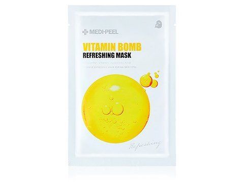 Маска тканинна тонізуюча для обличчя Medi-Peel Vitamin Bomb Refreshing Mask 8809409345390 фото