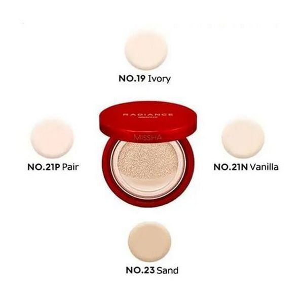Ультрастійкий кушон Missha Radiance Perfect-Fit Cushion N Vanilla #21 SPF 50+ PA+++, 15 г 8809643525756 фото