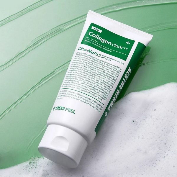 Колагенова пінка для вмивання Medi-Peel Green Cica Collagen Clear 2.0, 120 мл 8809941820270 фото