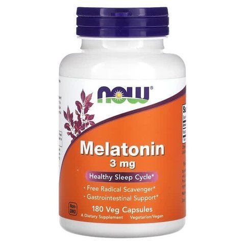 Мелатонин NOW Foods Melatonin 3 mg, 180 капсул 733739032591 фото