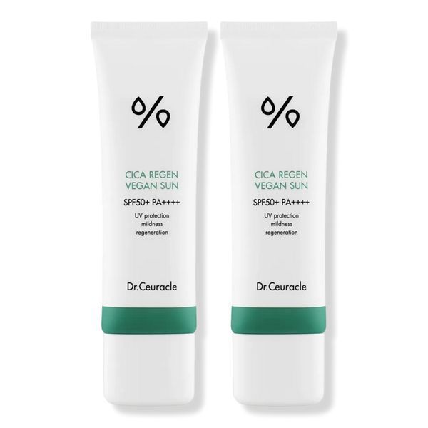 Набір сонцезахисних кремів для обличчя Dr.Ceuracle Cica Regen Vegan Sun Duo Set SPF 50+ PA+++ з центелою 2 в 1 8806133615720 фото