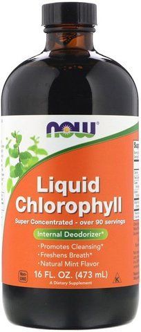 Хлорофіл рідкий з м'ятним смаком, Liquid Chlorophyll, Now Foods, 473 мл 733739026446 фото