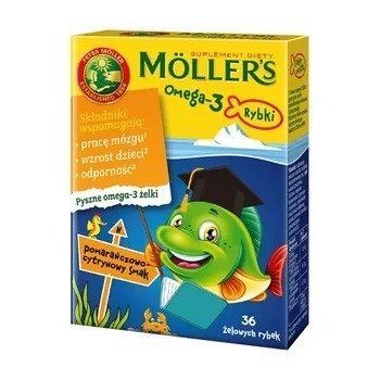 Желейні рибки з цитрусовим смаком "Omega 3" Mollers 36 шт 7070866026080 фото