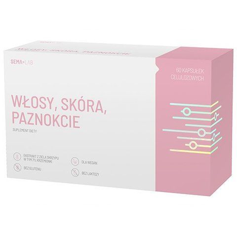 Витамины для здоровья волос, кожи и ногтей SEMA Lab Hair, Skin, Nails, 60 целлюлозных капсул 5905919045775 фото