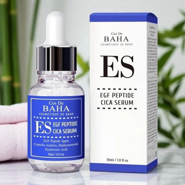 Успокаивающая сыворотка для лица Cos De Baha ES EGF Peptide Cica Serum, 30 мл 8809240319185 фото