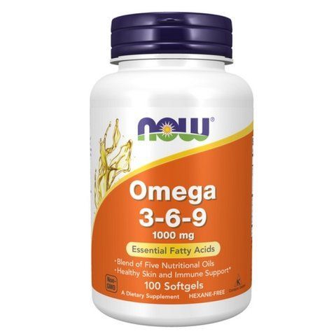 Пищевая добавка Омега 3-6-9 NOW Foods Omega 3-6-9 1000 mg, 100 капсул 733739018359 фото