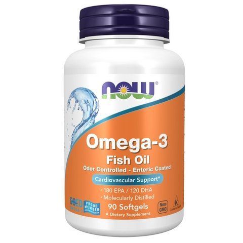 Пищевая добавка Омега 3 NOW Foods Omega 3 Enteric, 90 капсул 733739016560 фото