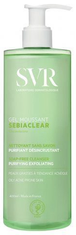 Очищуючий пінистий гель для жирної та проблемної шкіри SVR Sebiaclear Gel Moussant 400мл SVR0945 фото