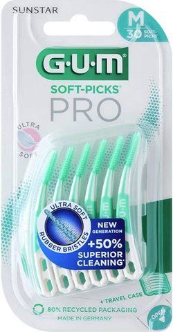 Набір міжзубних щіток GUM SoftPicks Pro розмір М в блістері 30 шт 7630019905855 фото