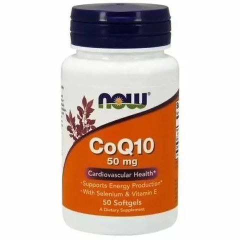Вітаміни Now Foods Коензим Q10 з селеном і вітаміном 50 капсул 733739031921 фото