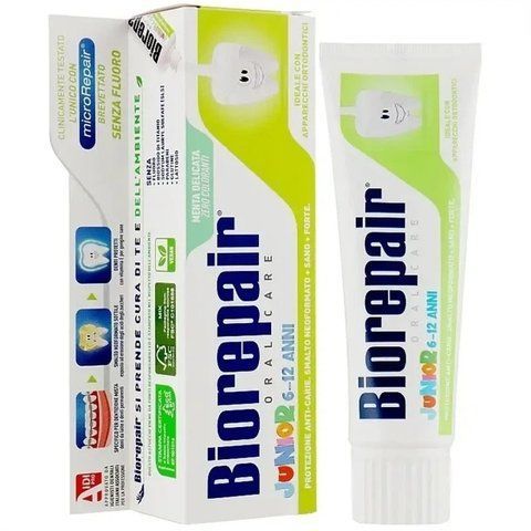Детская зубная паста Biorepair Junior 6-12 лет 75 мл 8017331097311 фото