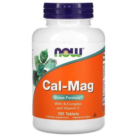Кальций и магний NOW Foods Cal-Mag Stress, 100 таблеток 733739012753 фото